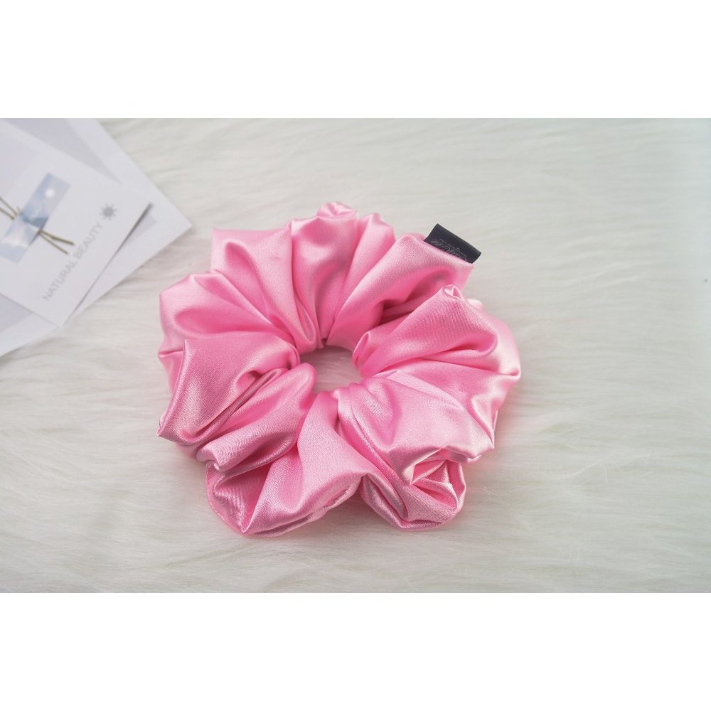 Oversize Lovely Pink Handmade Hair Scrunchies Ponytail | Cute Hair Scrunchies
